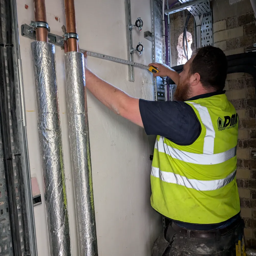 DMA Installing new Pipework for Offices