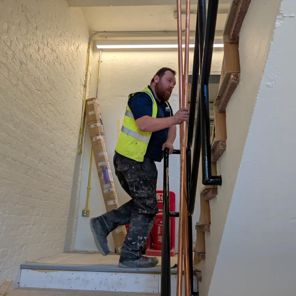 DMA on Office Stairs