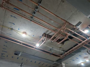 Wimbledon Development Basement Ceiling Pipework