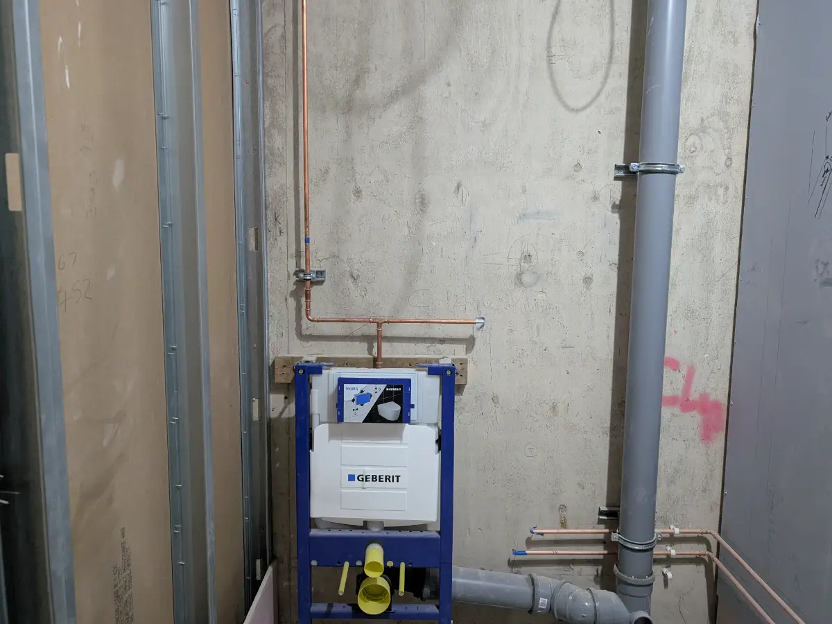 Wimbledon Development Cloakroom Pipework