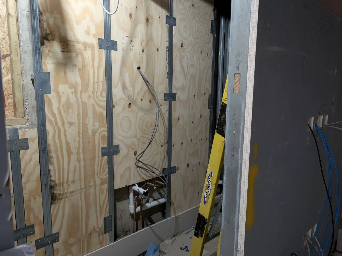 Wimbledon Development Wall Pipework