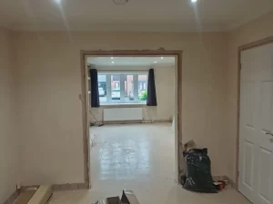 Poole Refurbishment Living Room Door in Progress